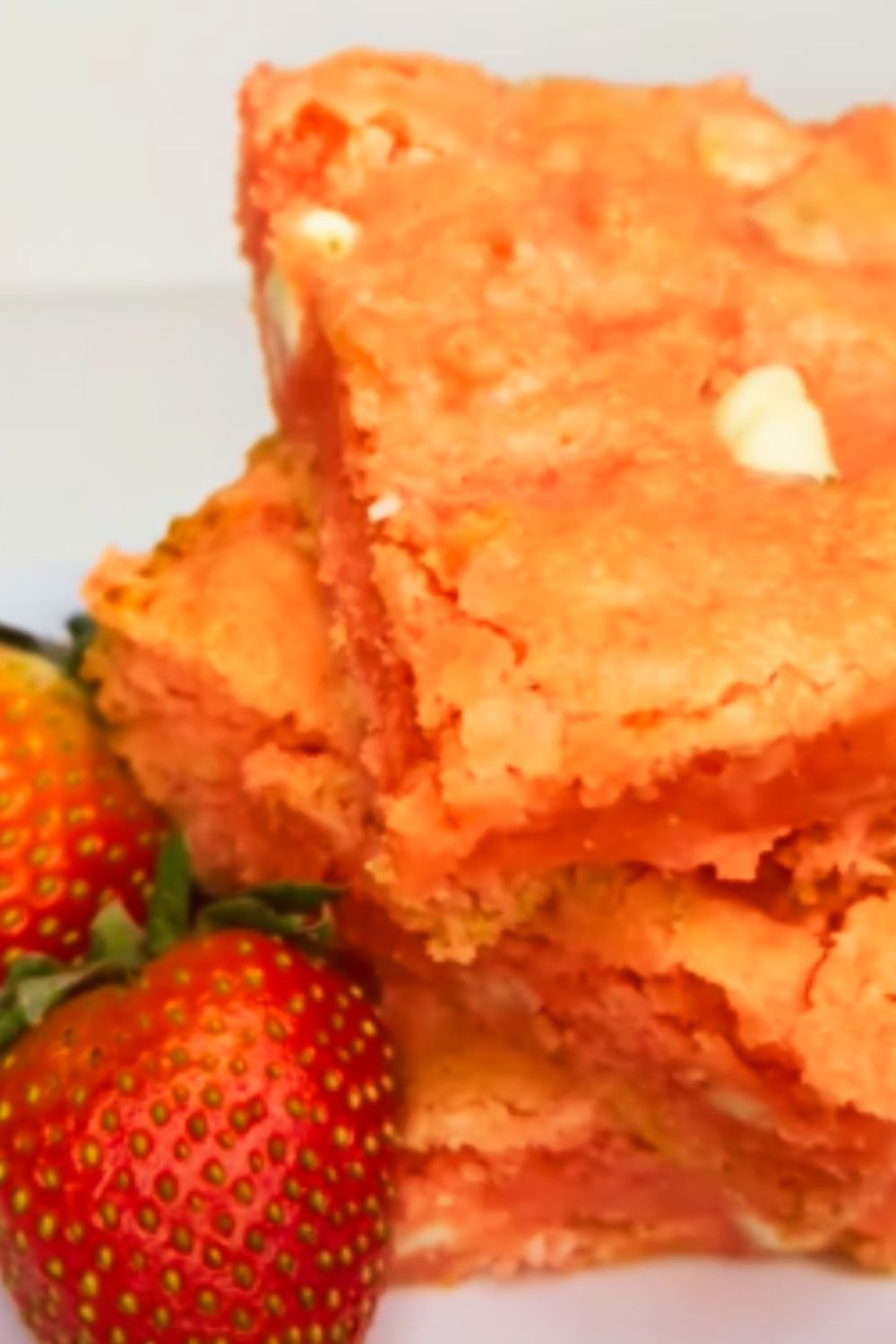 Strawberry Brownies Recipe with Creamy Frosting Option! | Fantabulosity